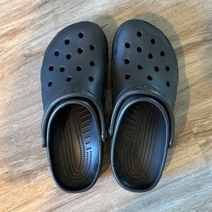 Black Clogs with Ventilation Holes